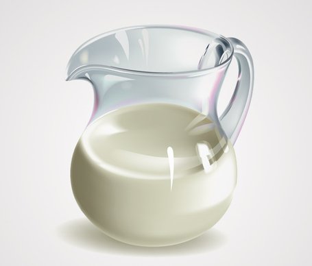 455x388 Free Realistic Milk Jugjar Vector Graphics