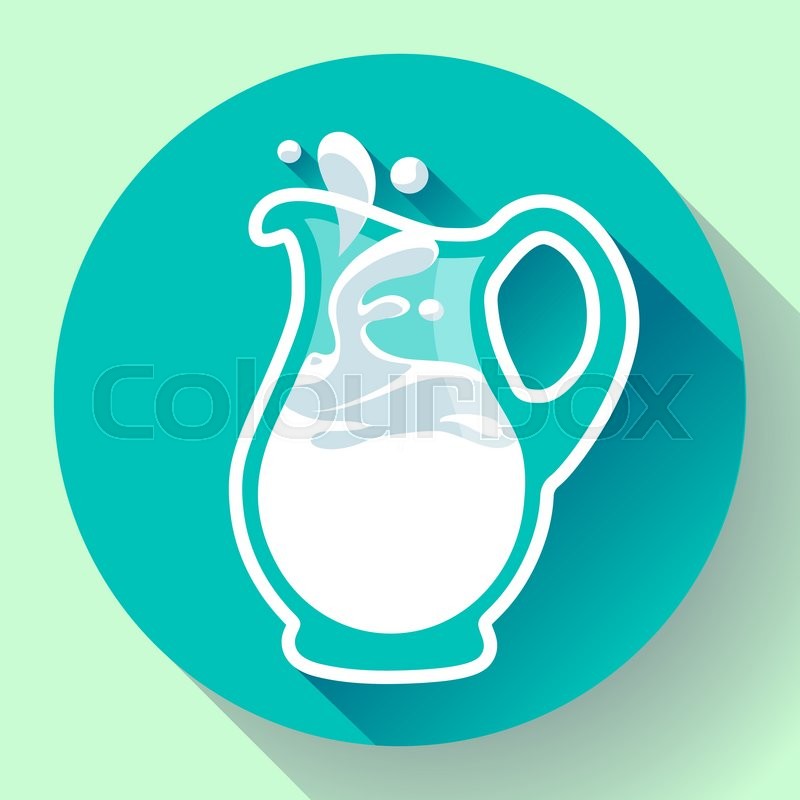 800x800 Glass Milk Jug Milk With Splash Fresh Stock Vector Colourbox