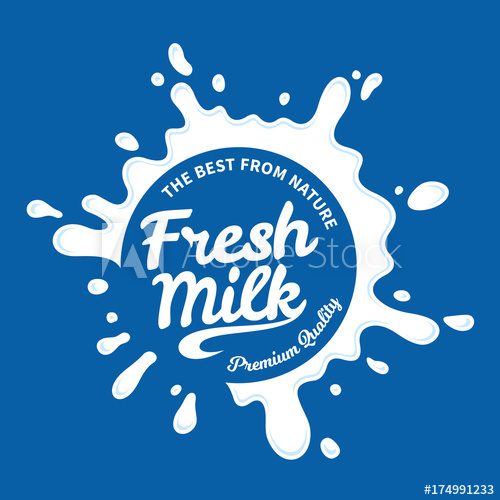 500x500 Milk Logo Template Milk, Yogurt Or Cream Splash