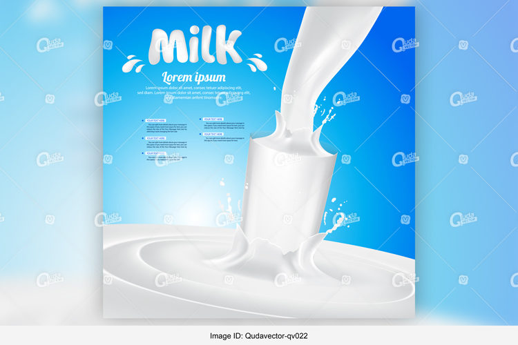 750x500 Milk Splash Vector Background Illustration