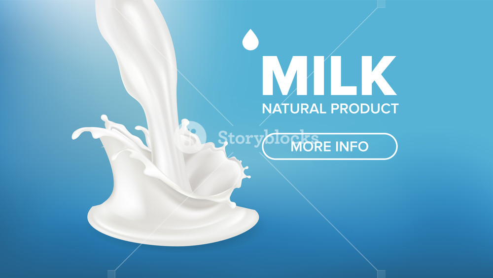 1000x563 Milk Splash Vector Creamy Pouring Healthy Yoghurt Purity Design