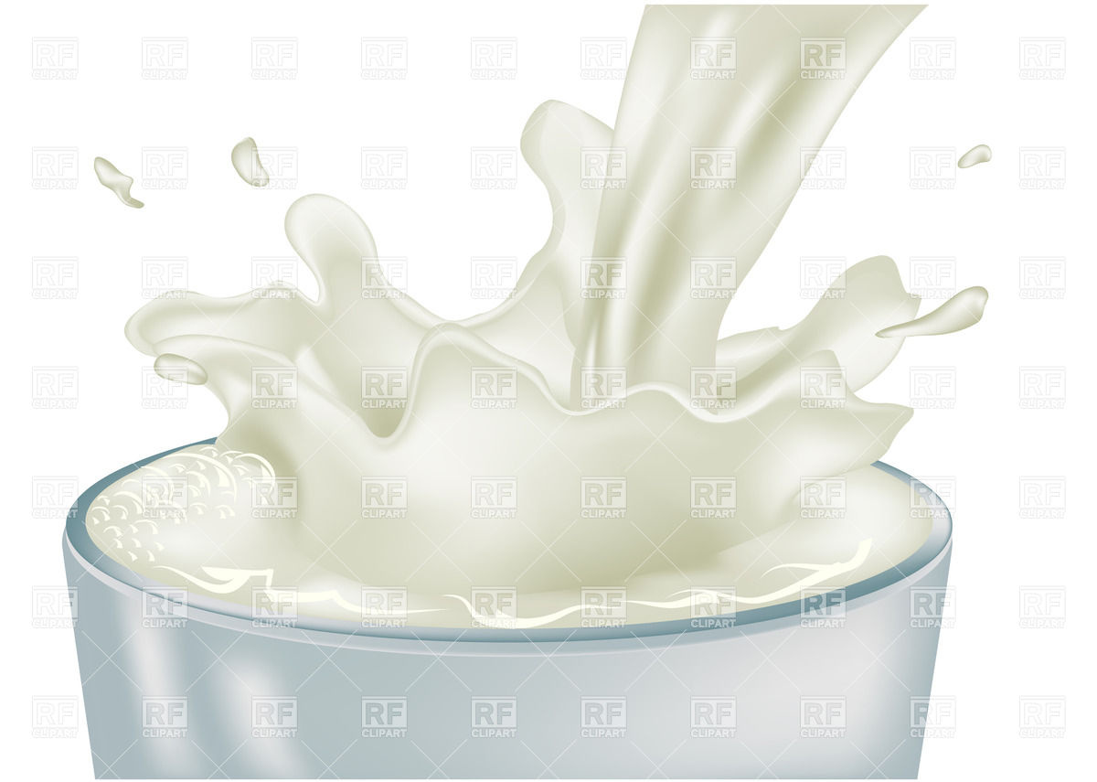 1200x855 Pouring Milk With Splash Vector Image Of Food And Beverages