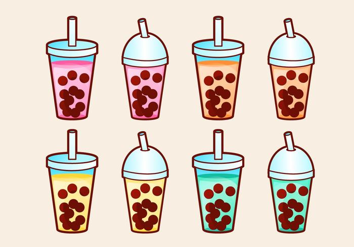700x490 Bubble Tea Vector Set