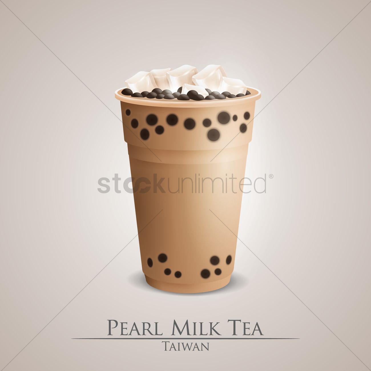 1300x1300 Bubble Milk Tea Vector Image