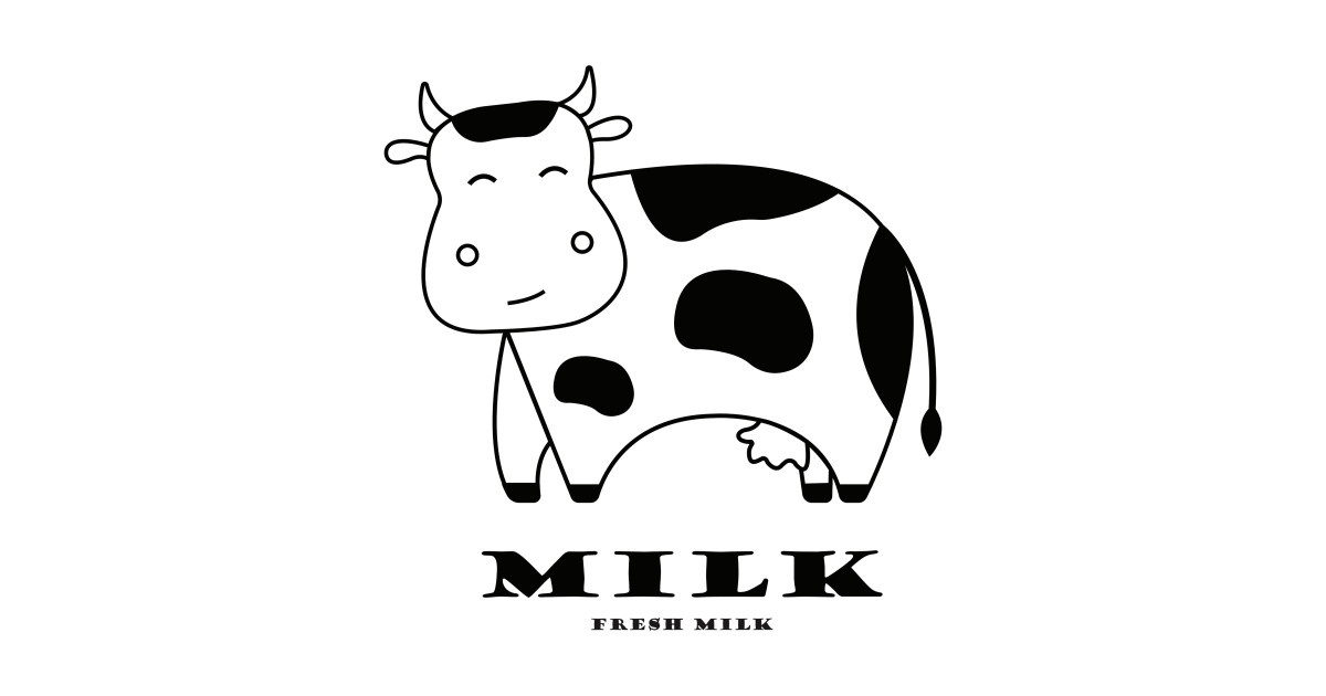 1200x630 Cow Milk Vector Logo