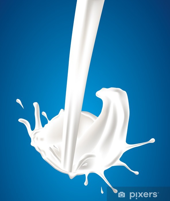 592x700 A Splash Of Milk Vector Illustration Wall Mural We