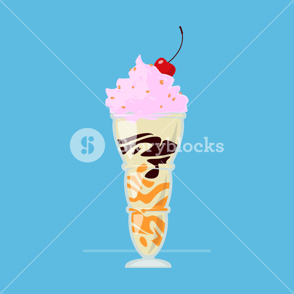 1000x1000 Milkshake Vector Illustration Royalty Free Stock Image