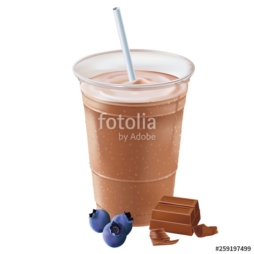 500x500 Blueberry Chocolate Milkshake,vector Stock Image And Royalty Free