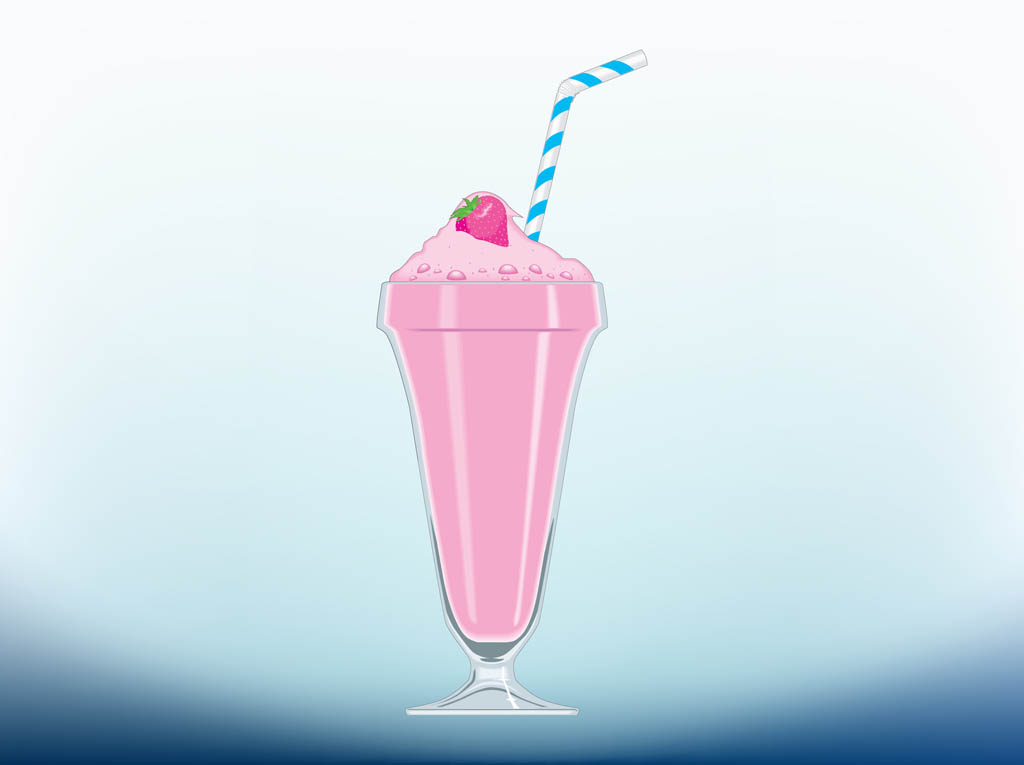 1024x765 Strawberry Milkshake Vector Art Graphics