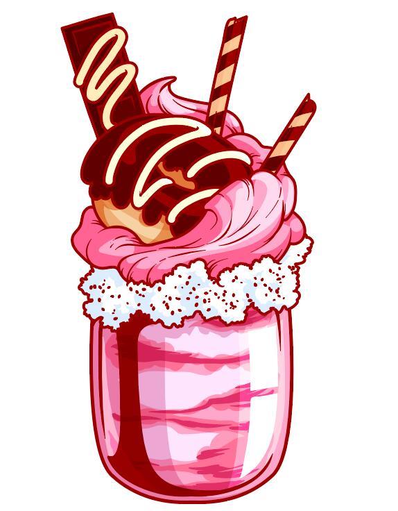 574x736 Hand Drawn Milkshake Vector Material Free Download