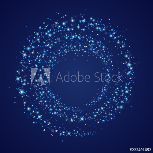 500x499 Circle Of Stars Galaxy Abstract Background With Starry Ring
