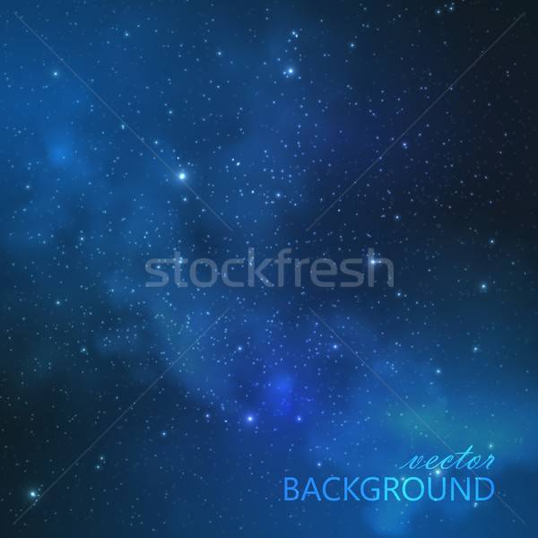 600x600 Abstract Vector Background With Night Sky And Stars Illustration