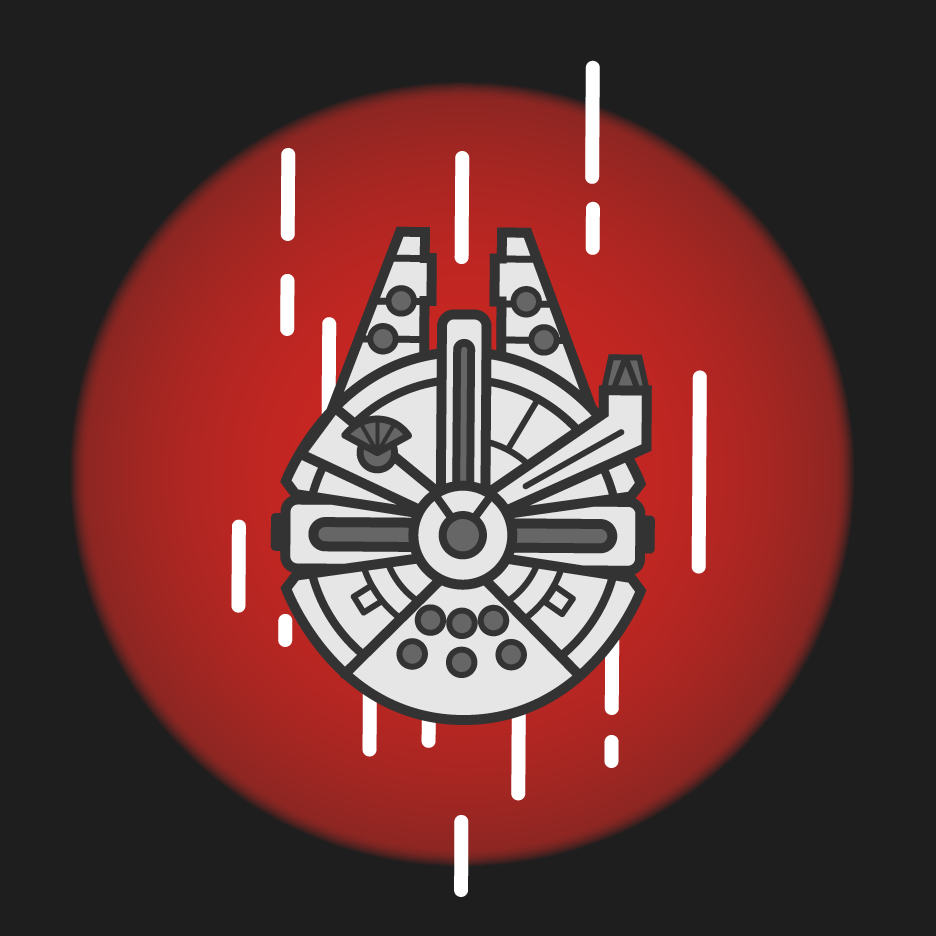 936x936 Millenium Falcon Vector Art On Behance Diy Gifts Star Wars Art
