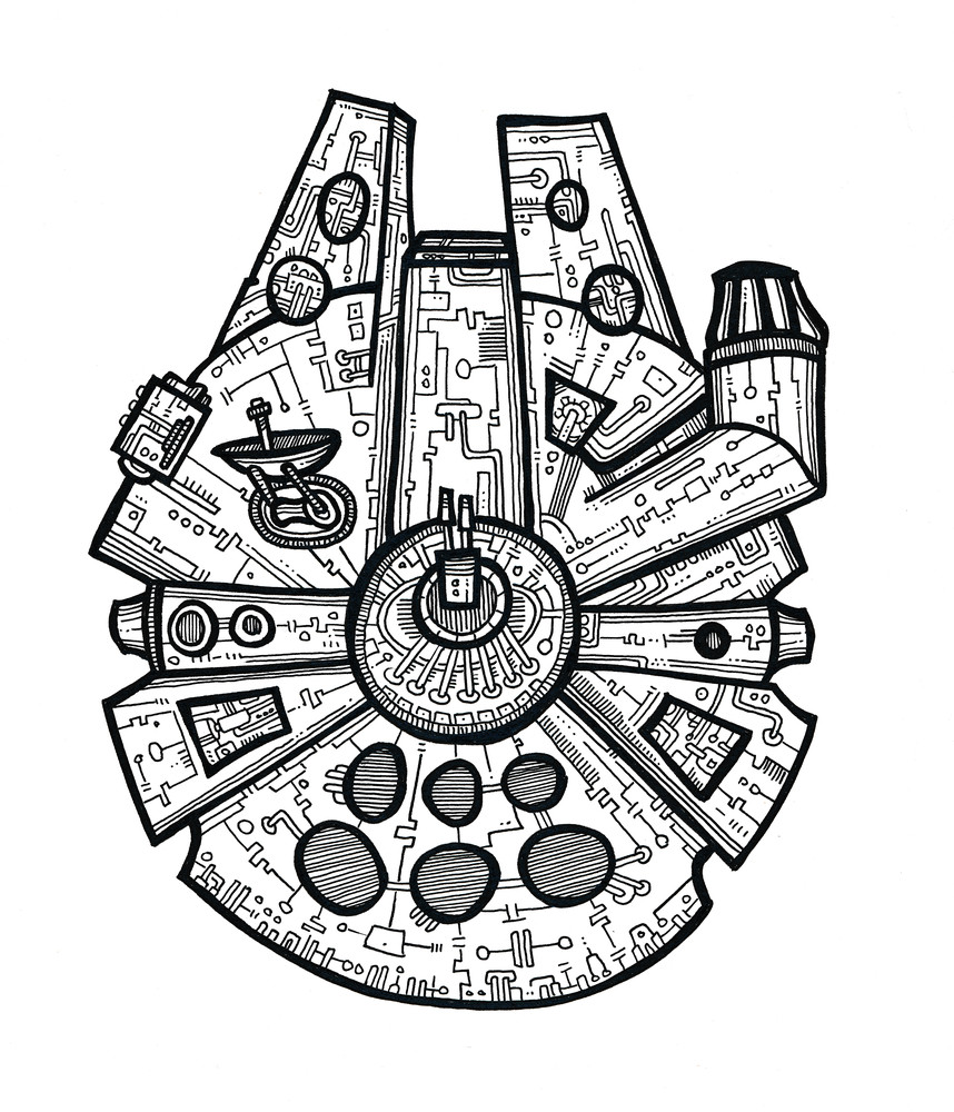 Download Millenium Falcon Vector at Vectorified.com | Collection of ...