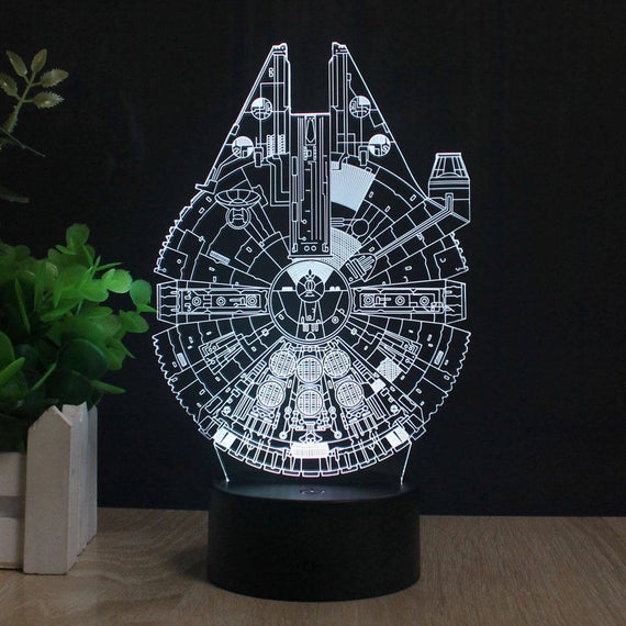 570x570 Star Wars Millenium Falcon Lamp Vector Model Cdr Dxf Etsy
