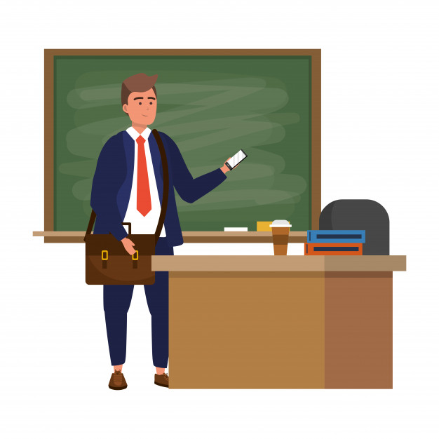 626x626 Millennial Student Indoors Classroom Vector Premium Download