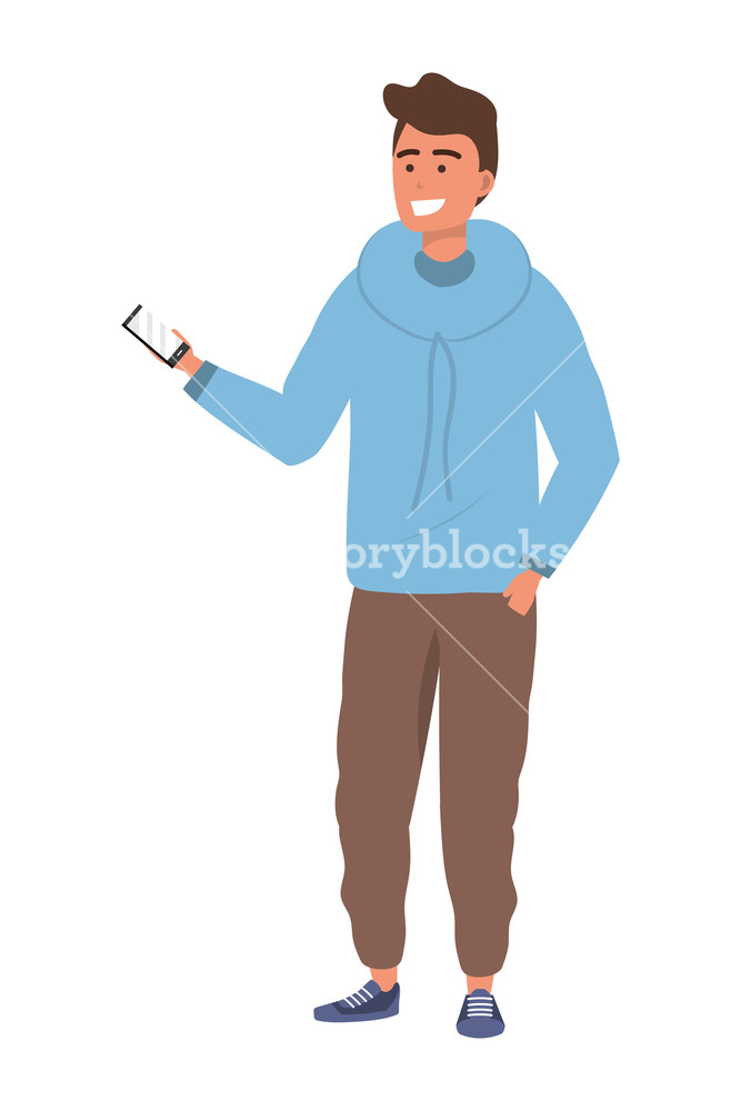 667x1000 Millennial Young Person Using Smartphone Browsing Social Media