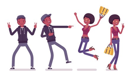 450x270 Young Black Man And Woman Positive Emotions Happy Millennial Boy