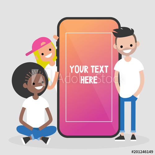 500x500 Group Of Millennial Friends Sitting And Standing Near