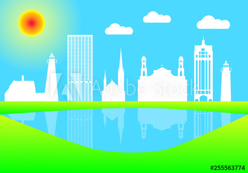 500x350 Colorful Milwaukee City Skyline