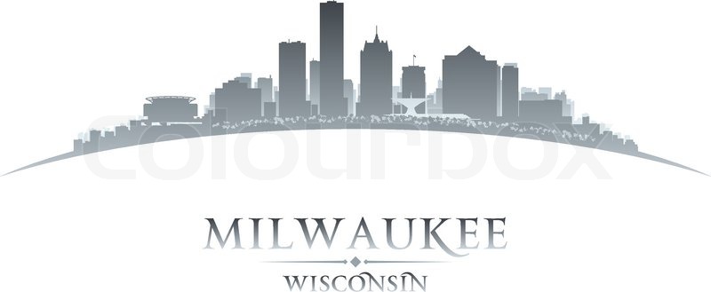 800x329 Milwaukee Wisconsin City Skyline Stock Vector Colourbox