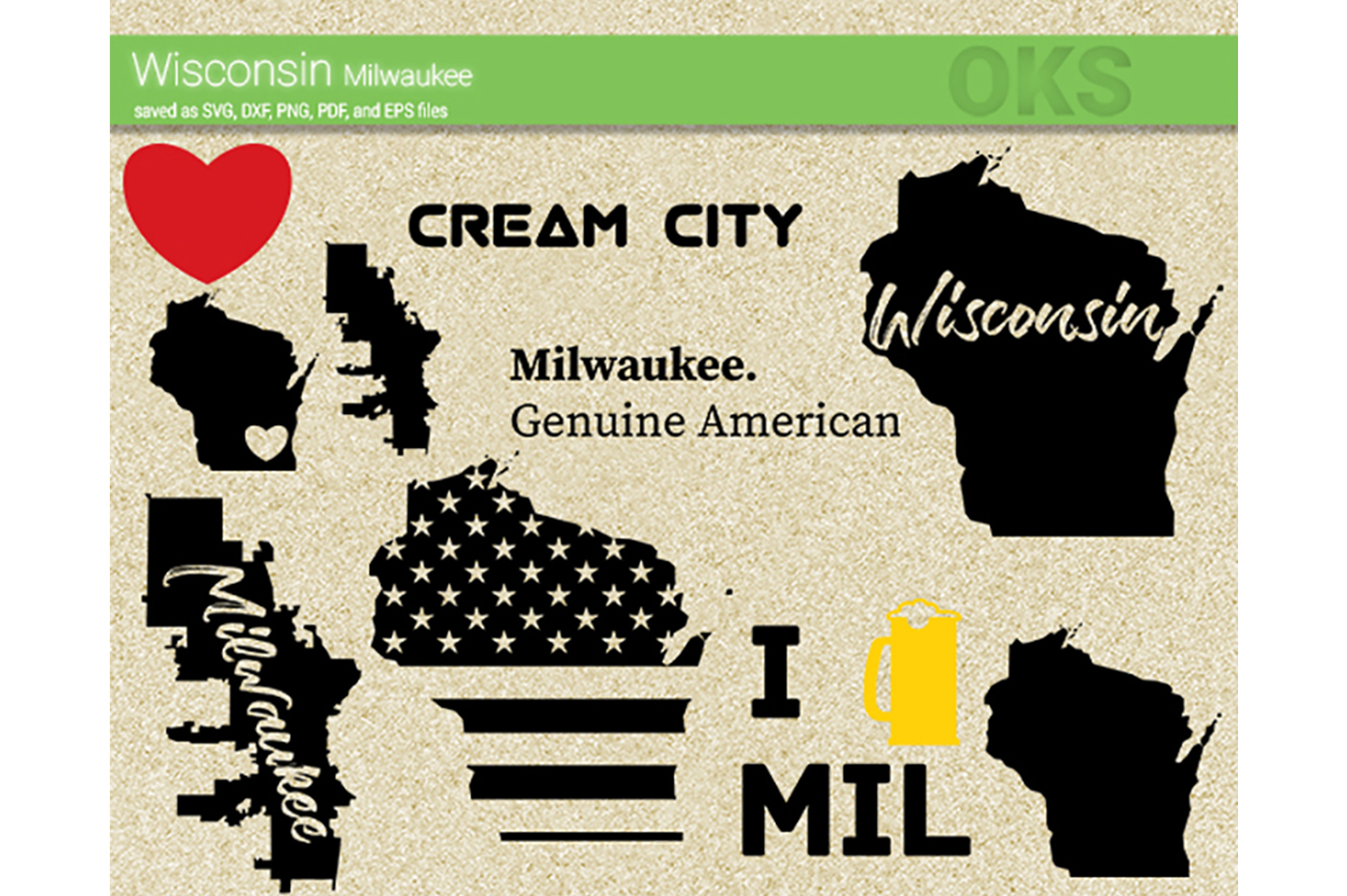 1644x1094 Wisconsin Milwaukee Vector Graphic