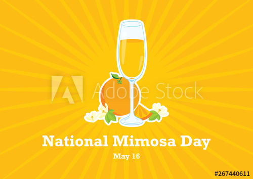 500x354 National Mimosa Day Vector Glasses Of Champagne With Orange