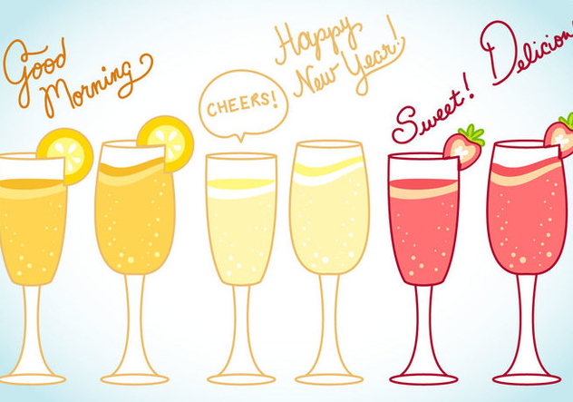 632x443 Mimosa And Celebration Vector And Text Art Free Vector Download