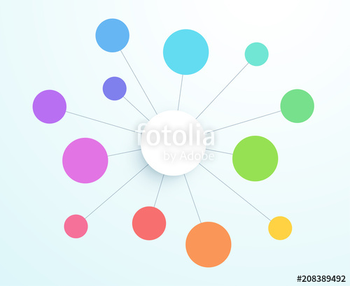 500x409 Abstract Vector Flat Large Mind Map Infographic Stock Image