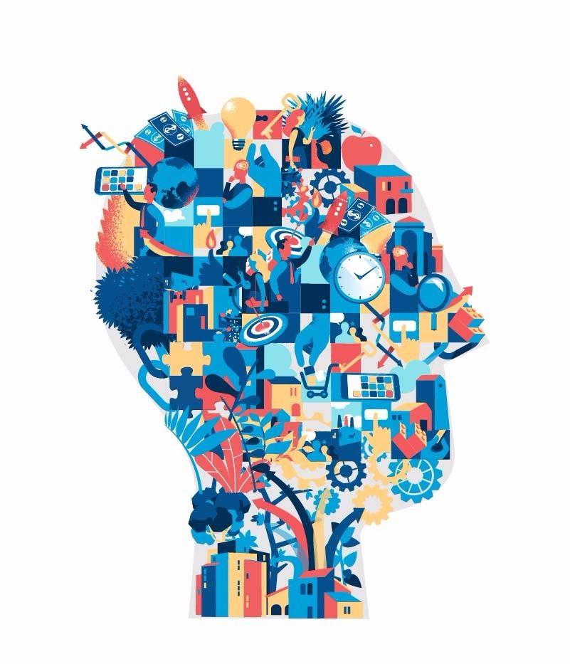 801x933 Complex Mind Illustrazioni Illustration, Vector