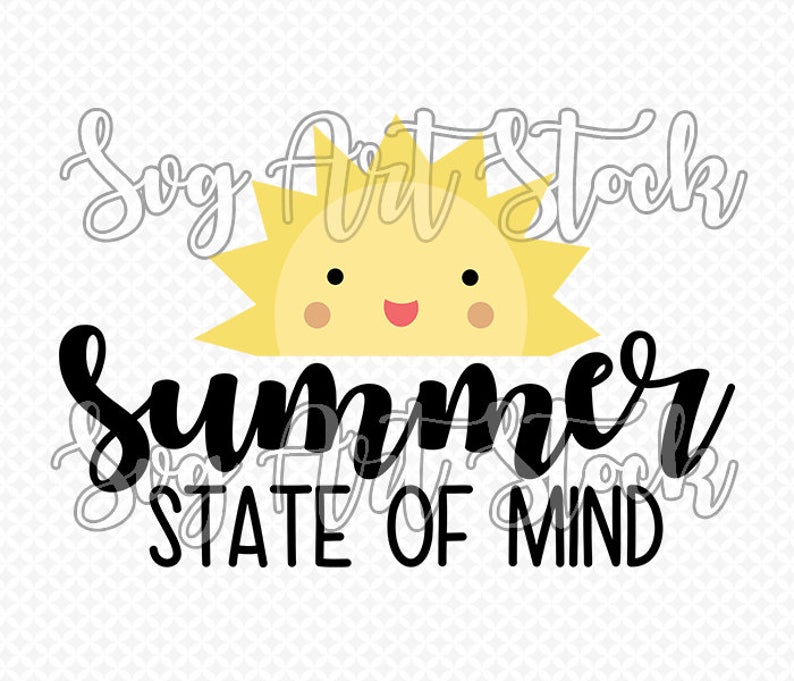 794x681 Summer State Of Mind Vector Digital Clipart T Shirt Etsy