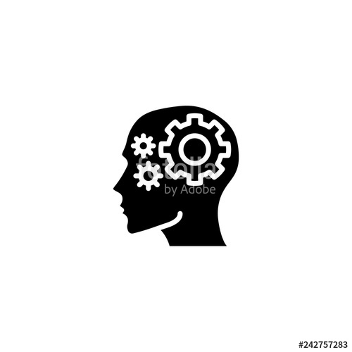 500x500 Mind Icon Vector Mind Vector Graphic Illustration Stock Image