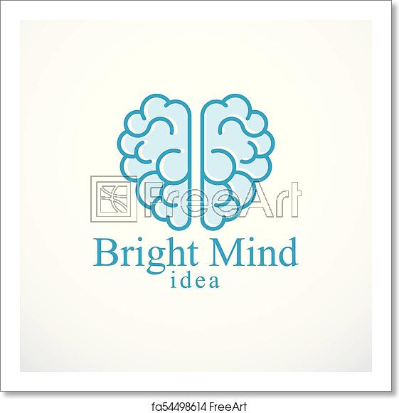 561x581 Free Art Print Of Bright Mind Vector Logo Or Icon With Human