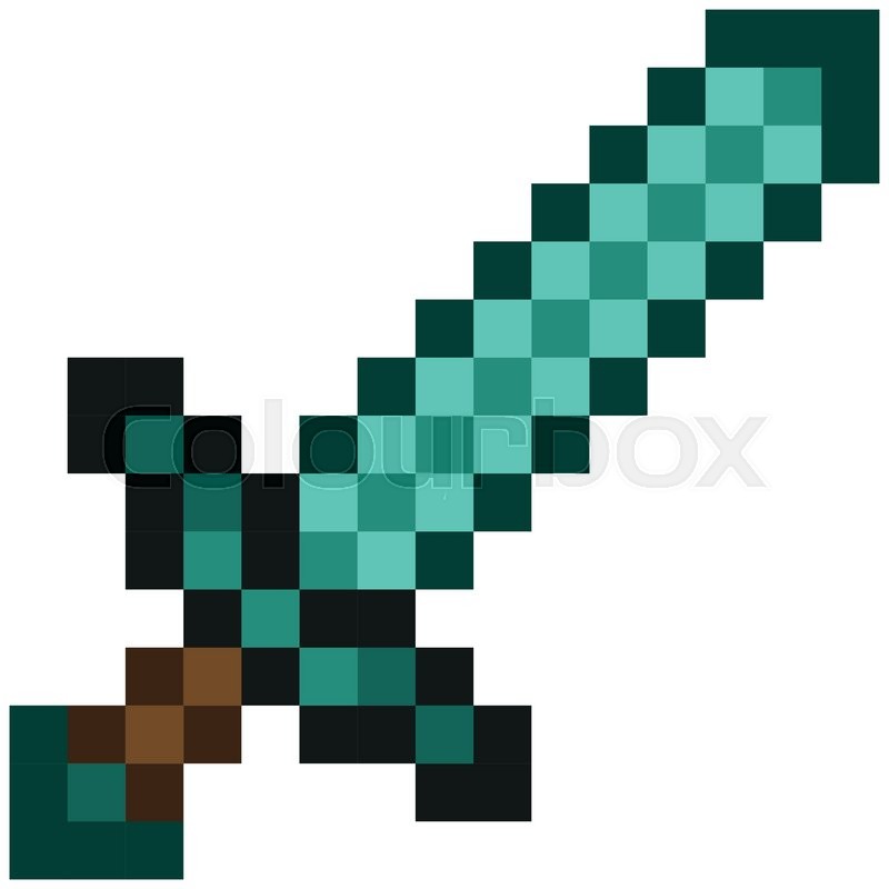 Minecraft Sword Diamond Stock Vector Colourbox 800x800 Minecraft Sword Diamond Stock Vector Colourbox