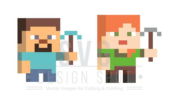 Minecraft Inspired Steve Alex Wall Poster Shirt Art 570x320 Minecraft Inspired Steve Alex Wall Poster Shirt Art