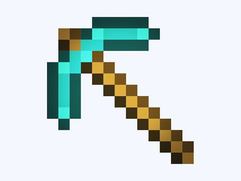 Minecraft Pickaxe Pixel Art Icon 800x600 Minecraft Pickaxe Pixel Art Icon