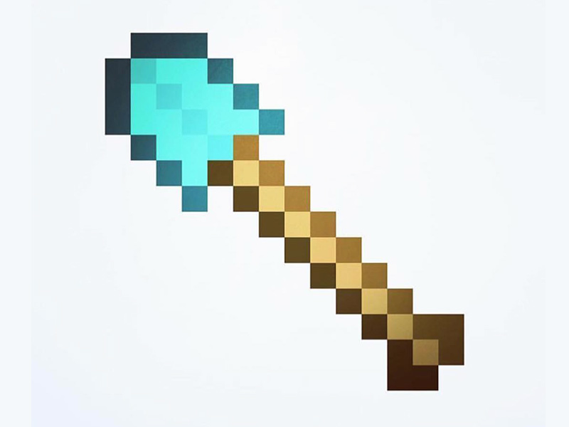 Minecraft Shovel Pixel Art Icon Design 800x600 Minecraft Shovel Pixel Art Icon Design