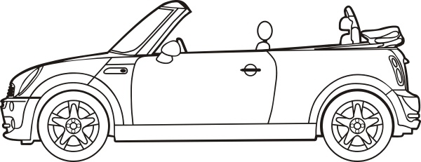 600x231 Mini Cooper Convertible Clip Art Free Vector In Open Office