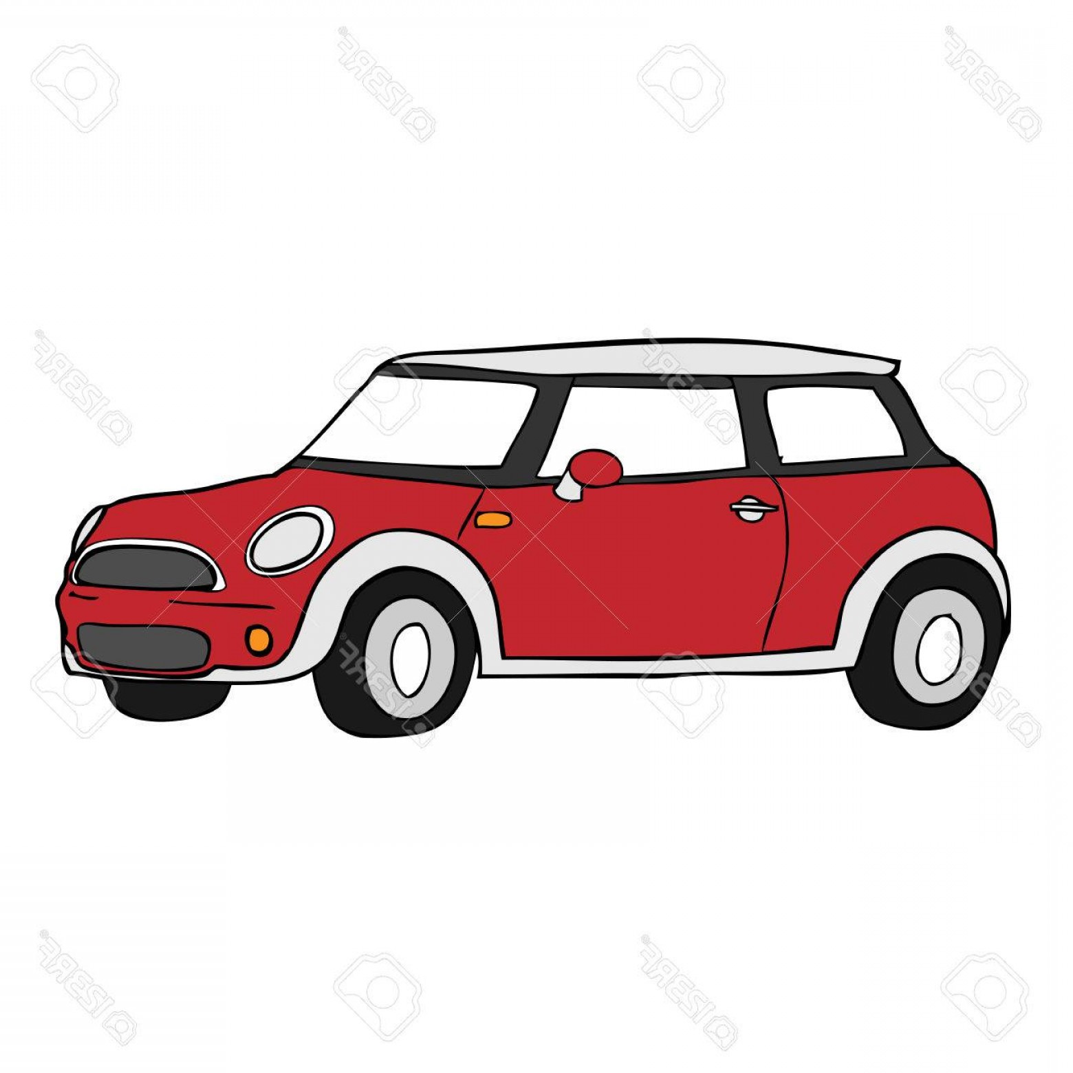 1560x1560 Photostock Vector Retro Classic Mini Car Cartoon Vector Soidergi