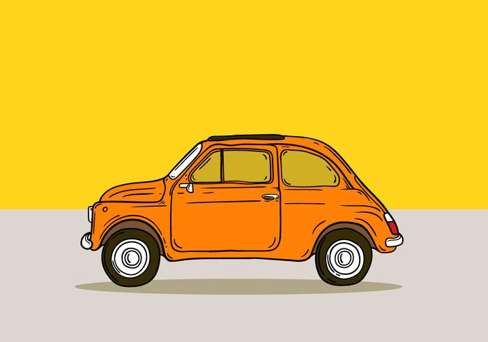 700x490 Orange Retro Mini Cooper