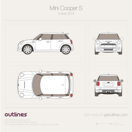 448x448 Mini Cooper S Iii Door Hatchback Drawings