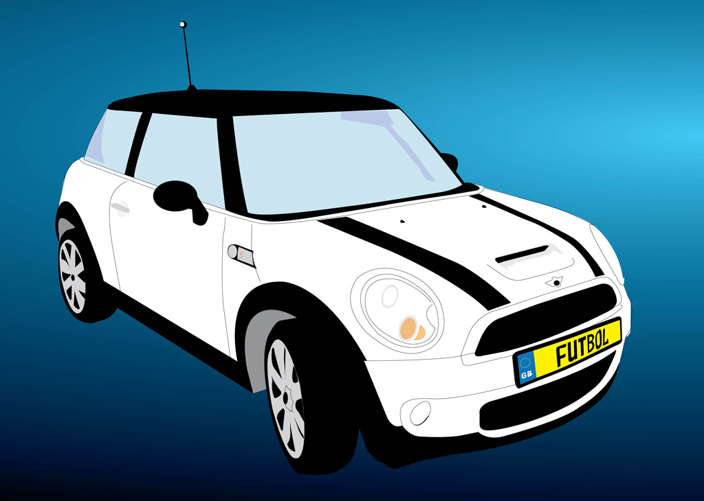 1024x730 Free Mini Cooper Car Vector Vector Art Graphics
