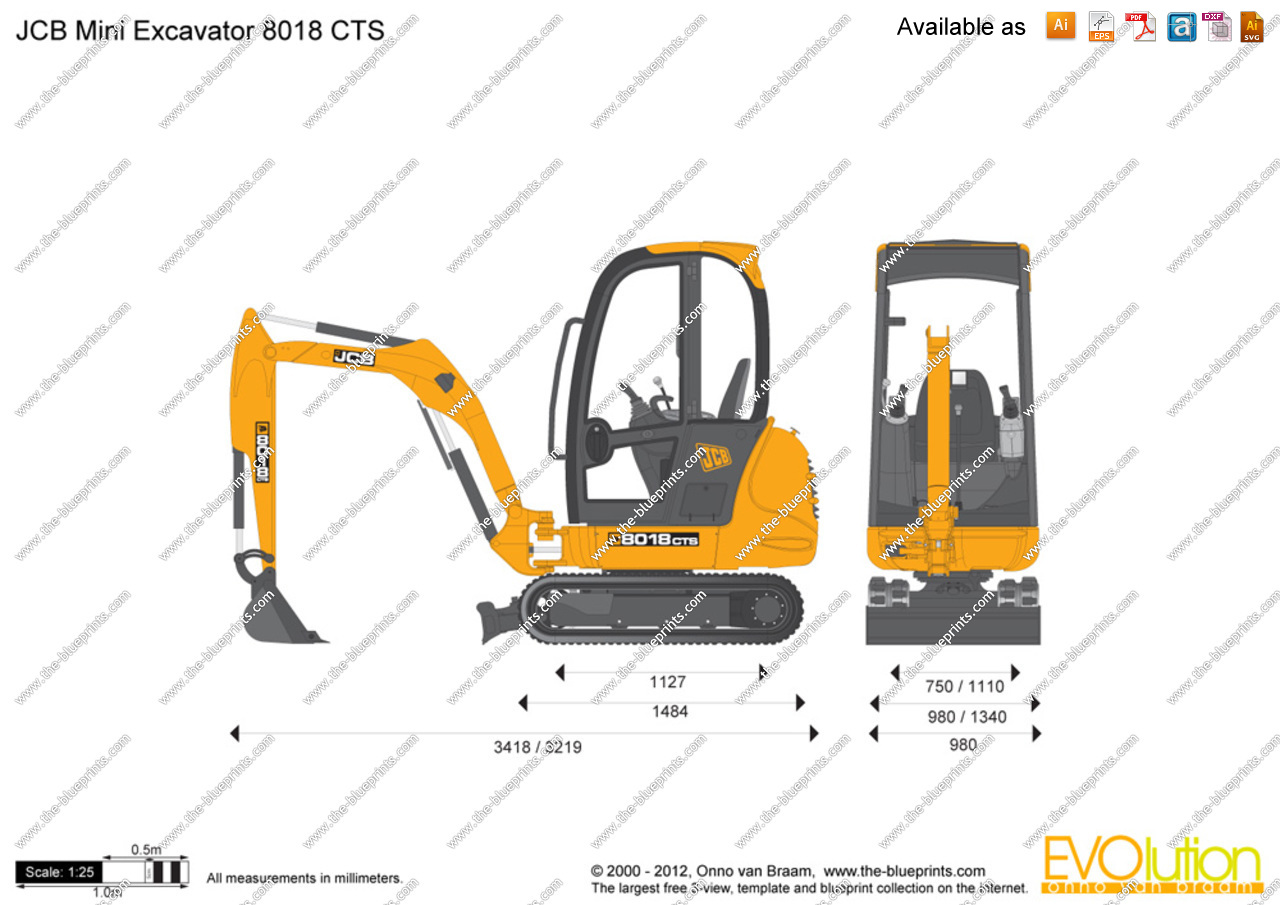 Download Mini Excavator Vector at Vectorified.com | Collection of ...