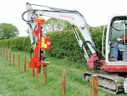 Vector Mini Excavator Post Driver 420x320 Vector Mini Excavator Post Driver