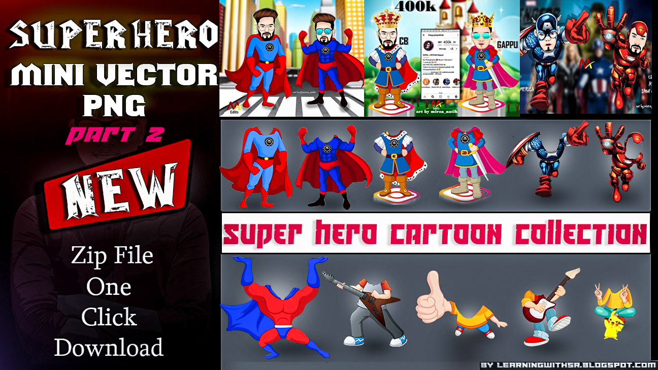 1296x729 Mini Vector Super Hero More Png