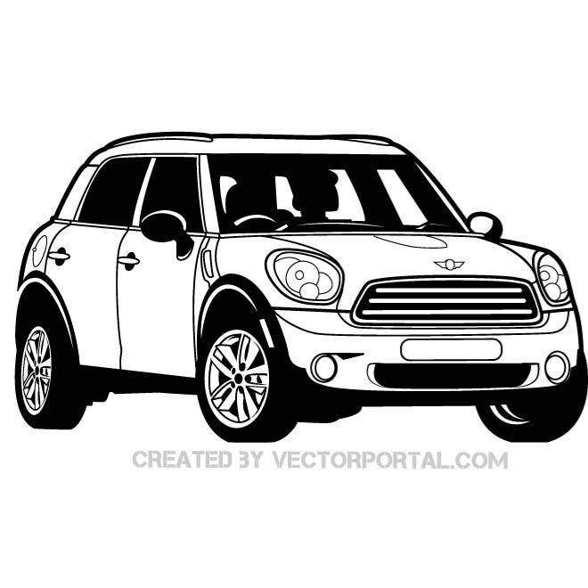660x660 Vector Illustration Of A Mini Cooper Car Vehicles Free Vectors