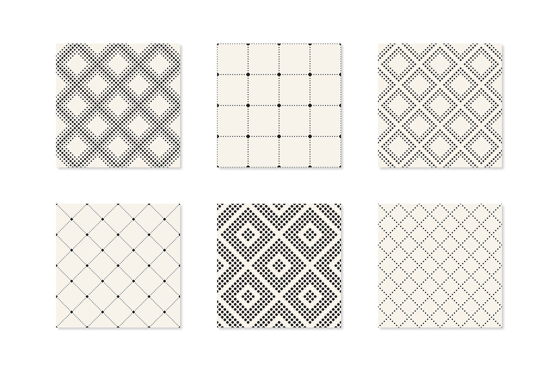 1820x1211 Minimalist Seamless Patterns Set