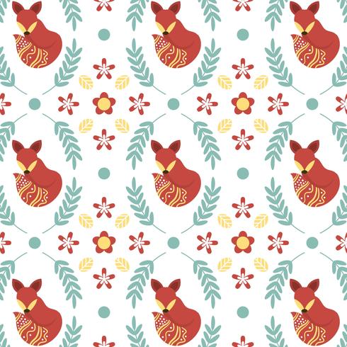 490x490 Flat Minimalist Scandinavian Folk Pattern Vector Template