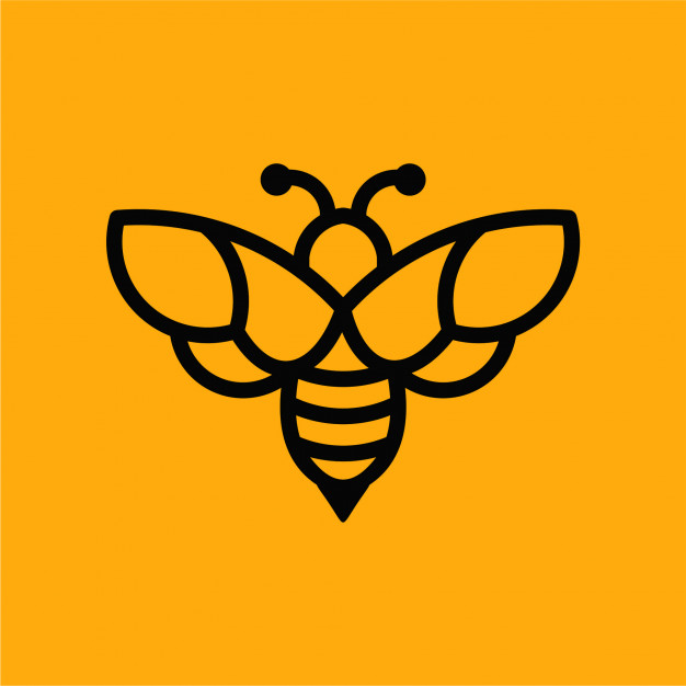 626x626 Bee Minimalist Vector Logo Vector Premium Download