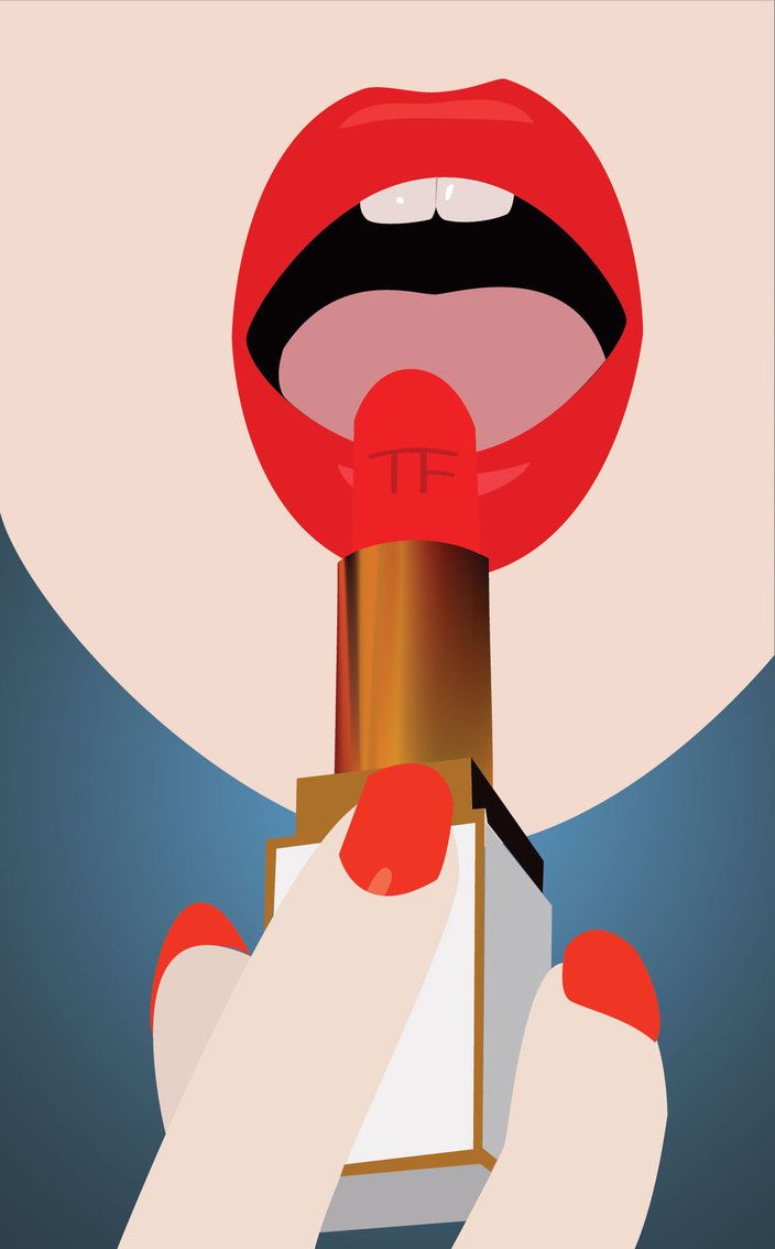 704x1134 Tom Ford Lipstick Minimalist Vector Art In Adobe Illustrator